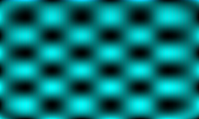 Abstract glowing blue and black square grid pattern with soft blur effect, modern digital luminous background, seamless futuristic vector design with neon light and smooth gradient texture