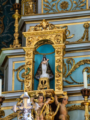 Interior of the church at Santuario de Nossa Senhora da Peneda in northern Portugal