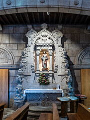 Interior of the Basilica Coracao de Jesus at Monte Santa Lucia, Viana do Castelo in Portugal