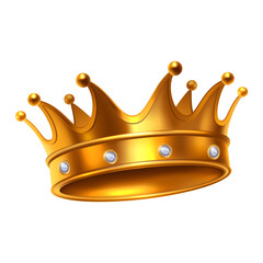 golden crown isolated on white