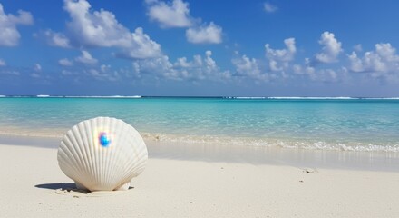 Seashell on Tropical Beach