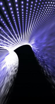 Fractal points shape moving. 4K Vertical. Loop
