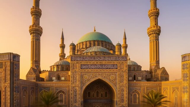 Magnificent Sunrise at the Imam Reza Mosque, Mashhad, Iran