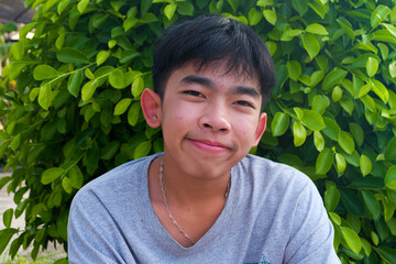 A cute boy's smile