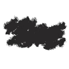 Obraz premium Vector art of abstract black brush stroke cloud shape isolated on transparent background