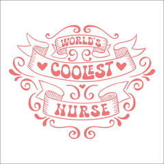 Retro Nurse Valentine EPS Design, Nurse EPS