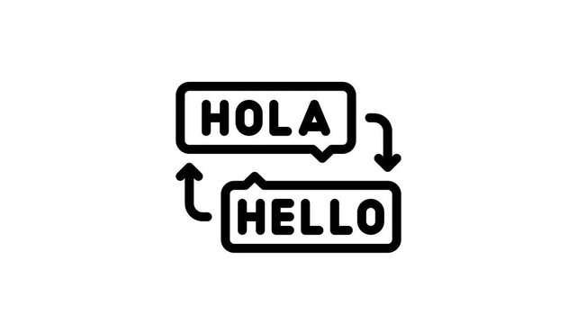 translation minimalist stroke animation