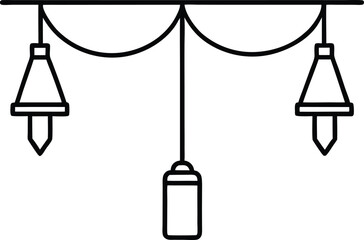 vector illustration of an abstract background with lamps