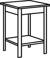 black chair isolated on white