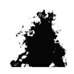 Vector art of monochrome ink wash painting of birds flying near a tree branch with leaves isolated on transparent background