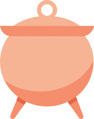 Obraz premium Pink Boho Halloween Aesthetics Copper Cooking Pot with Lid...