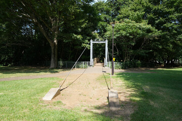 砧公園のつり橋