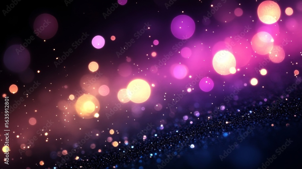 Poster magical lights emitting radiance in a symphony of bokeh orbs creating dreamy background effects