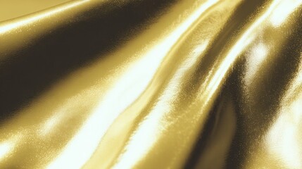 Reflective metallic gold foil surface with modern decorative wall texture