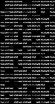 Grid of word WAR flashing in screen. Loop. 4K Vertical