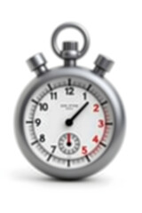 Realistic Metallic Stopwatch Isolated on White Background – 3D Rendering