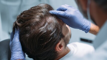 Naklejka premium Understanding the hair transplant process a comprehensive guide to regaining your hairline