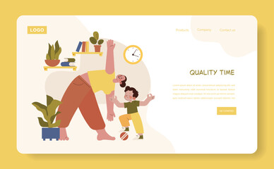 Father and Child Enjoying Playtime Vector Illustration