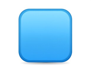 Blank, square, light blue button