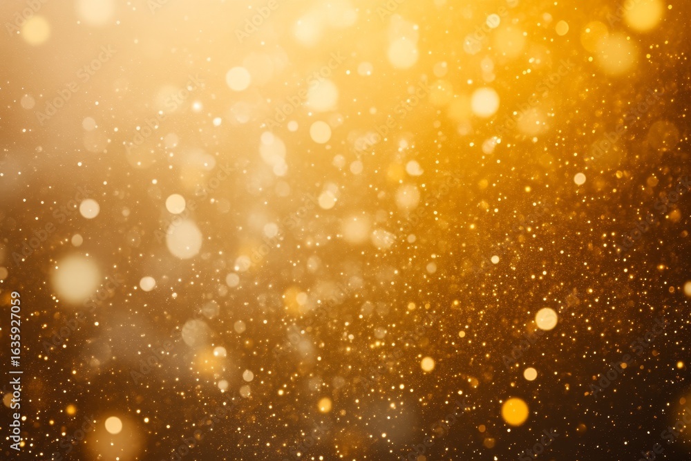 Poster golden light burst with bokeh effect on surface for a festive and elegant background design
