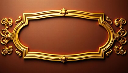 Elegant golden frame on textured background, perfect for luxury design, ornate, frame background