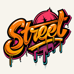 vector illustration of a graffiti
