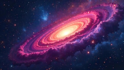Vast, swirling nebula in deep space, cosmic dust and gas clouds illuminated by distant stars, creating a breathtaking celestial landscape of vibrant color and infinite detail , timeless, celestial
