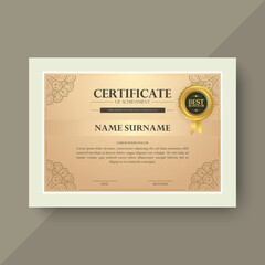 Elegant Decorative Certificate of Achievement Template for Professional Recognition