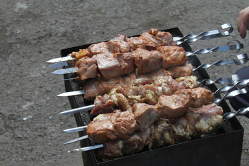 shish kebab on the barbecue