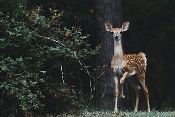 deer in the woods