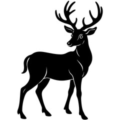 Fototapeta premium deer silhouette vector