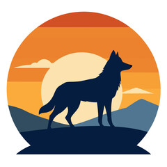 wolf and cat