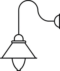 vector illustration of lamp