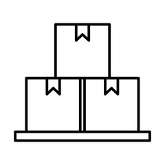 Stock inventory icon vector outline design