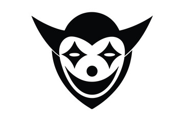 clown mask vector icon
