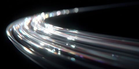 Abstract circular light trails