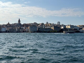 Fototapeta premium Beautiful View of Istanbul with Galata Tower. Turkey. 19 July 2025. Summer. 