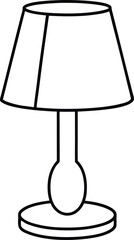 table lamp isolated on white background