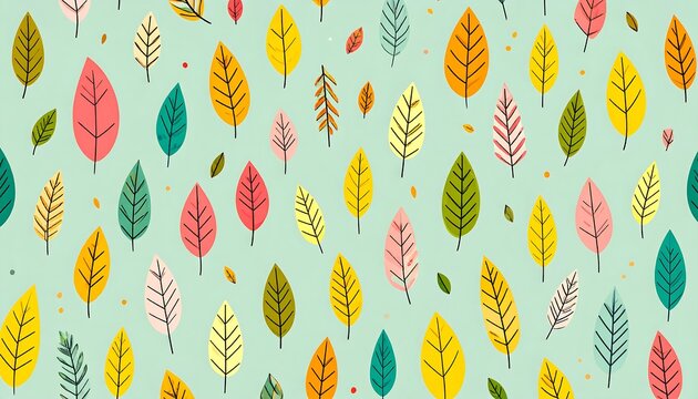 Colorful autumn leaves pattern