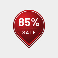 85% Off Tag – Bold Vector Marker for Exclusive Clearance Sales