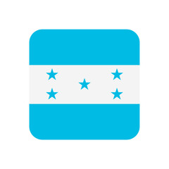 Flag of Honduras. Honduras rounded square flag icon digital vector illustration.