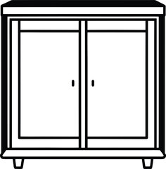 vector illustration of a modern door