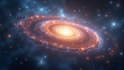 Obraz premium s an artist's impression of a spiral galaxy in the constellation NGC