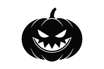 angry pumpkin vector icon