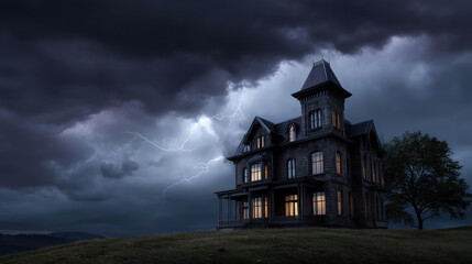 Halloween Halloween with orange pumpkin, beautiful background for advertising, fun on the scariest night.
