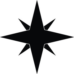 Obraz premium silver star on black background