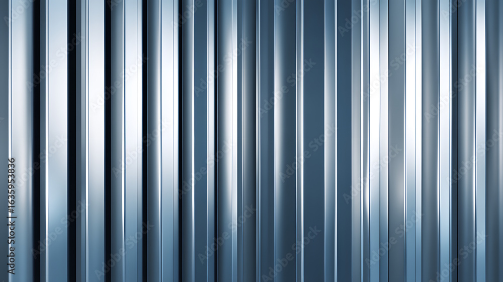 Poster modern metallic vertical bars pattern with sleek shiny surface for design use.