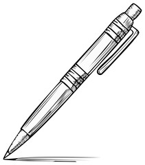 Naklejka premium Hand drawn mechanical pencil illustration for writing and sketching concepts