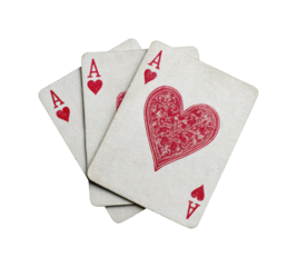 Exciting card game action with playing cards high stakes environment view isolated on transparent background, png