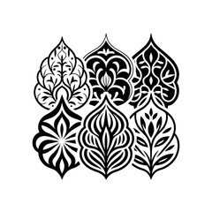 Elegant Ornate Floral Design;  Intricate Line Art;  Dark Background;  Modern Style;  Pink Accents.